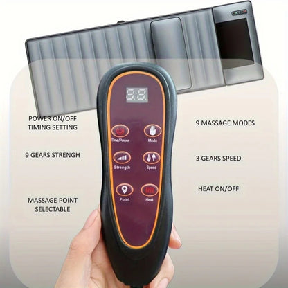 Whole Body Vibrating Massage Mat with Heat Therapy, 10 Vibrating Motors for Neck, Back & Leg Massage, 110V US Plug Powered Unsce