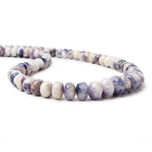 6.5-10.5mm Morado Purple Opal Plain Rondelle Beads 18 inch 88 pieces