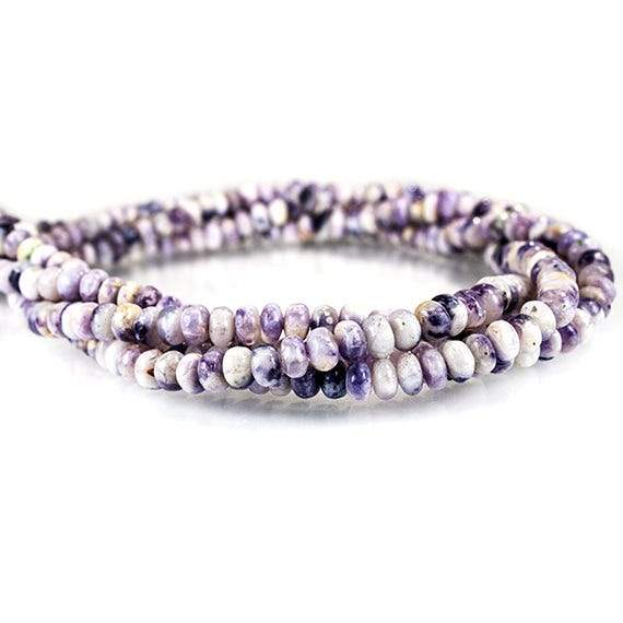 6.5-10.5mm Morado Purple Opal Plain Rondelle Beads 18 inch 88 pieces