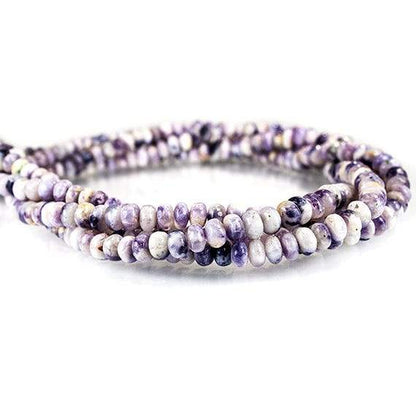 6.5-10.5mm Morado Purple Opal Plain Rondelle Beads 18 inch 88 pieces