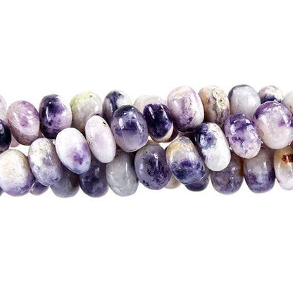 6.5-10.5mm Morado Purple Opal Plain Rondelle Beads 18 inch 88 pieces
