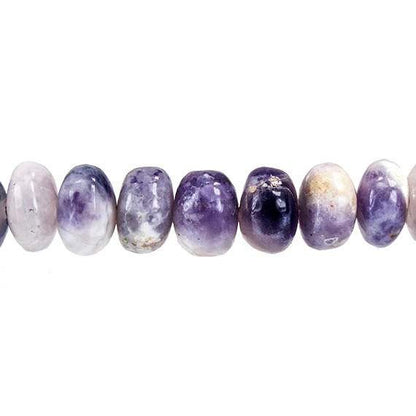 6.5-10.5mm Morado Purple Opal Plain Rondelle Beads 18 inch 88 pieces