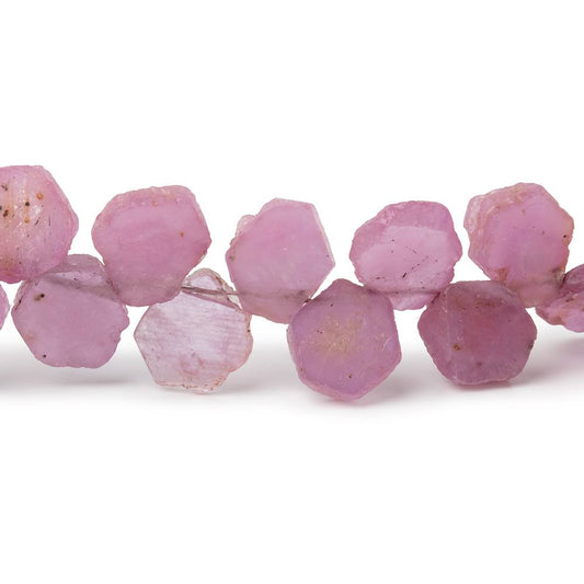 6.5-10mm Pink Sapphire Slice Beads 7 inch 34 pieces