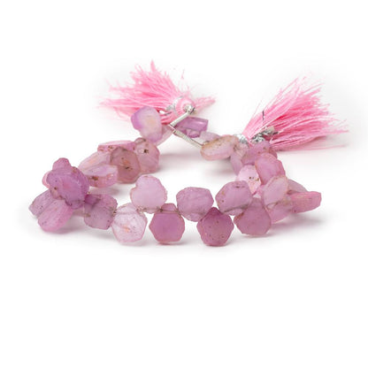 6.5-10mm Pink Sapphire Slice Beads 7 inch 34 pieces