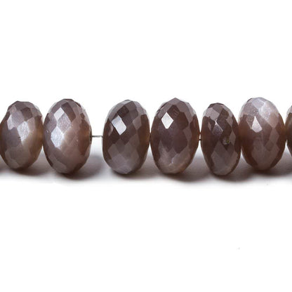 6.5-11mm Chocolate Moonstone faceted rondelle beads 16 inch 67 pieces