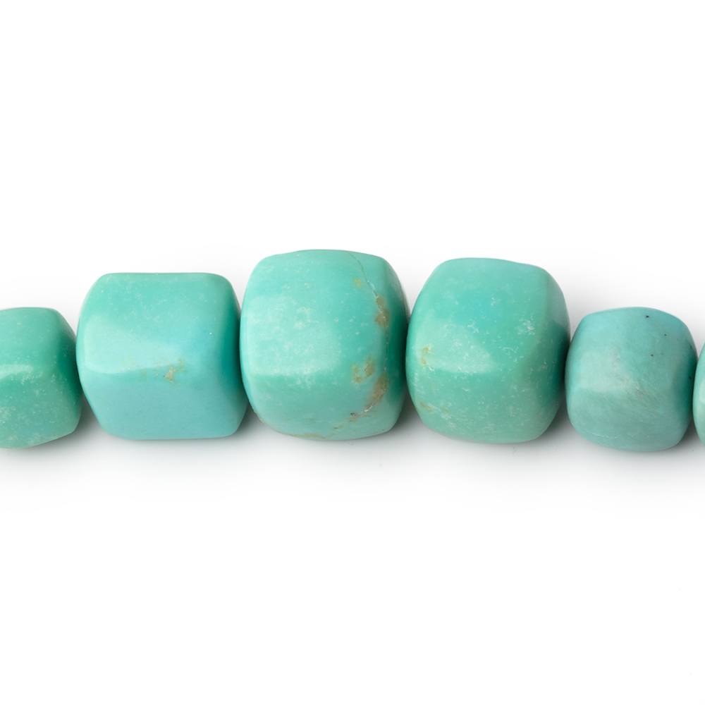 6.5-12.5mm Sleeping Beauty Turquoise Plain Cubes 16 inch 48 Beads AAA
