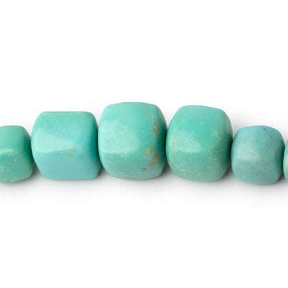 6.5-12.5mm Sleeping Beauty Turquoise Plain Cubes 16 inch 48 Beads AAA