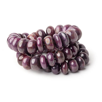 6.5-13.5mm Ruby Plain Rondelle Beads 16 inch 57 pieces