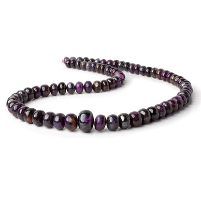 6.5-13mm Sugilite plain rondelle beads 18 inch 78 pieces