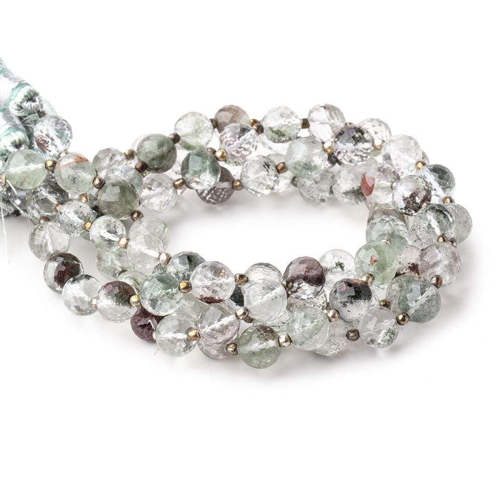 6.5-7mm Moss Quartz Faceted Round Beads 8 inch 25 pieces