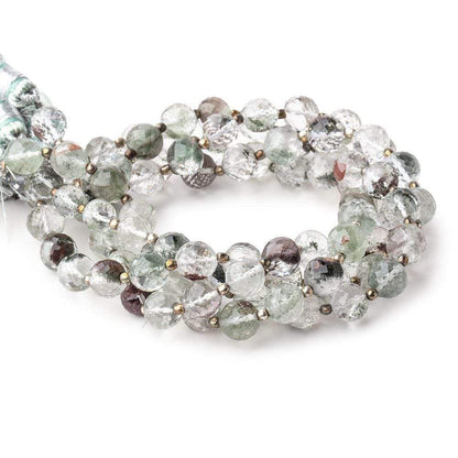 6.5-7mm Moss Quartz Faceted Round Beads 8 inch 25 pieces
