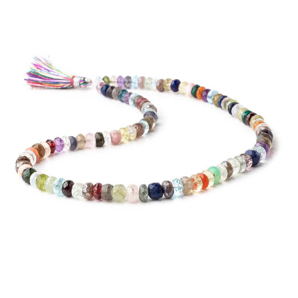 6.5-7mm Multi Gem Faceted Rondelle Beads 16 inch 100 pieces