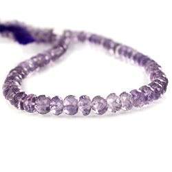 6.5-7mm Pink Amethyst Faceted Rondelles 9 inch 65 beads A