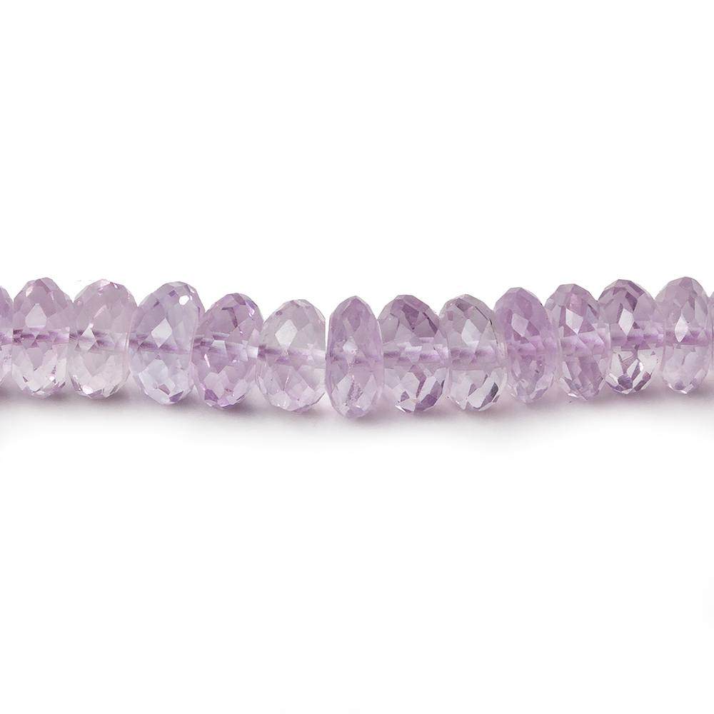 6.5-7mm Pink Amethyst Faceted Rondelles 9 inch 65 beads A
