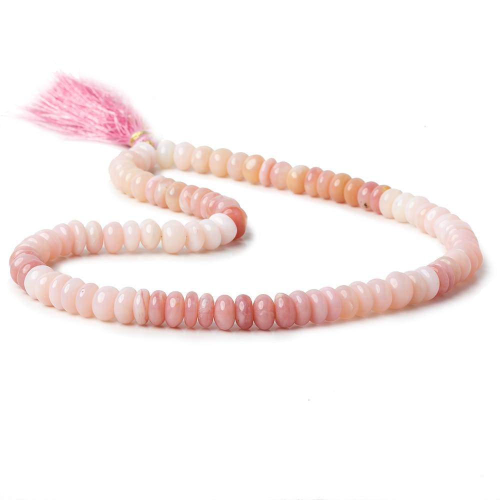 6.5-7mm Pink Peruvian Opal Plain Rondelle Beads 16 inch 90 beads AAA