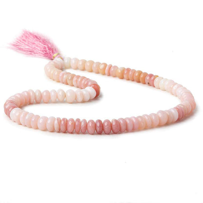 6.5-7mm Pink Peruvian Opal Plain Rondelle Beads 16 inch 90 beads AAA