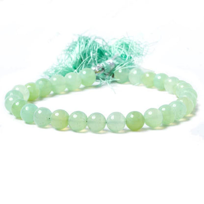6.5-7mm SeaGreen Chalcedony Plain Round Beads 8 inch 26 pieces