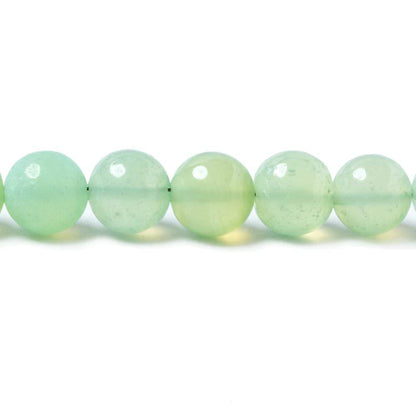 6.5-7mm SeaGreen Chalcedony Plain Round Beads 8 inch 26 pieces