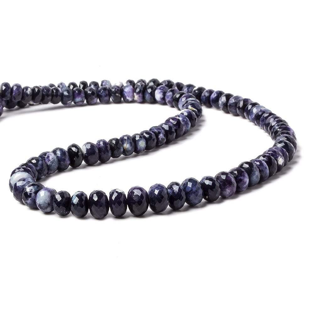 6.5-8.5mm Morado Purple Opal faceted rondelle beads 18 inch 92 pieces AA