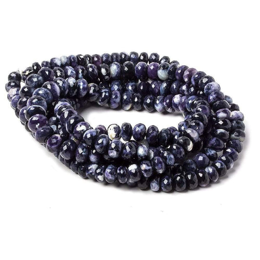 6.5-8.5mm Morado Purple Opal faceted rondelle beads 18 inch 92 pieces AA