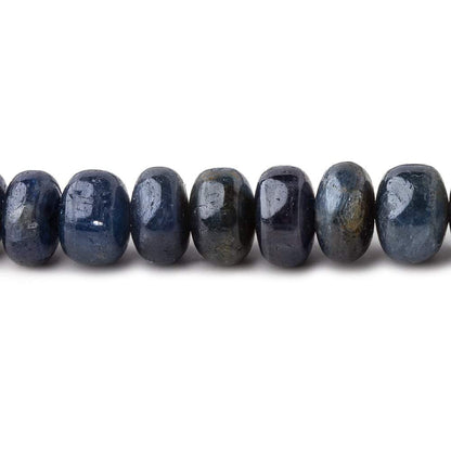6.5-8mm Blue Sapphire Plain Rondelle Beads 16 inch 90 pieces 1mm hole