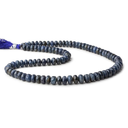 6.5-8mm Blue Sapphire Plain Rondelle Beads 16 inch 90 pieces 1mm hole