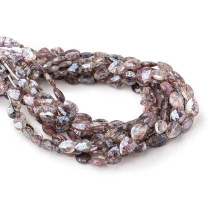 6.5-8mm Mystic Moss Amethyst Faceted Pear Beads 8 inch 23 pieces