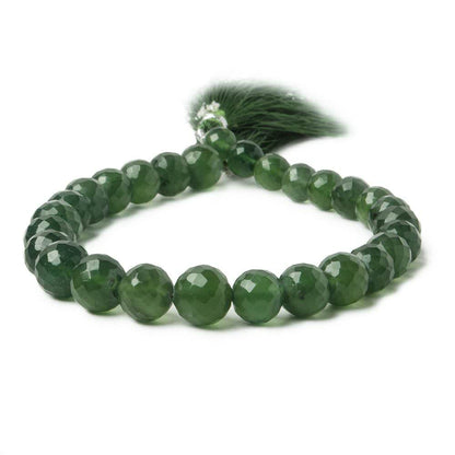 6.5-8mm Serpentine Faceted Round Beads 8 inch 28 beads AA Grade