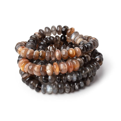 6.5-8mm Sunstone & Moonstone Plain Rondelle Beads 16 inch 90 pieces