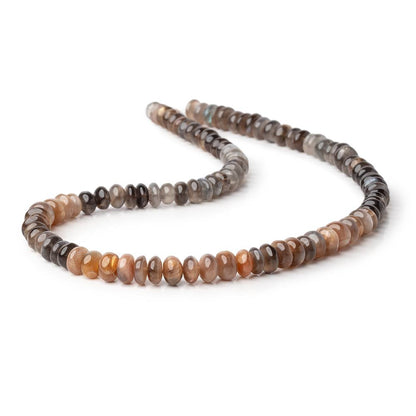 6.5-8mm Sunstone & Moonstone Plain Rondelle Beads 16 inch 90 pieces