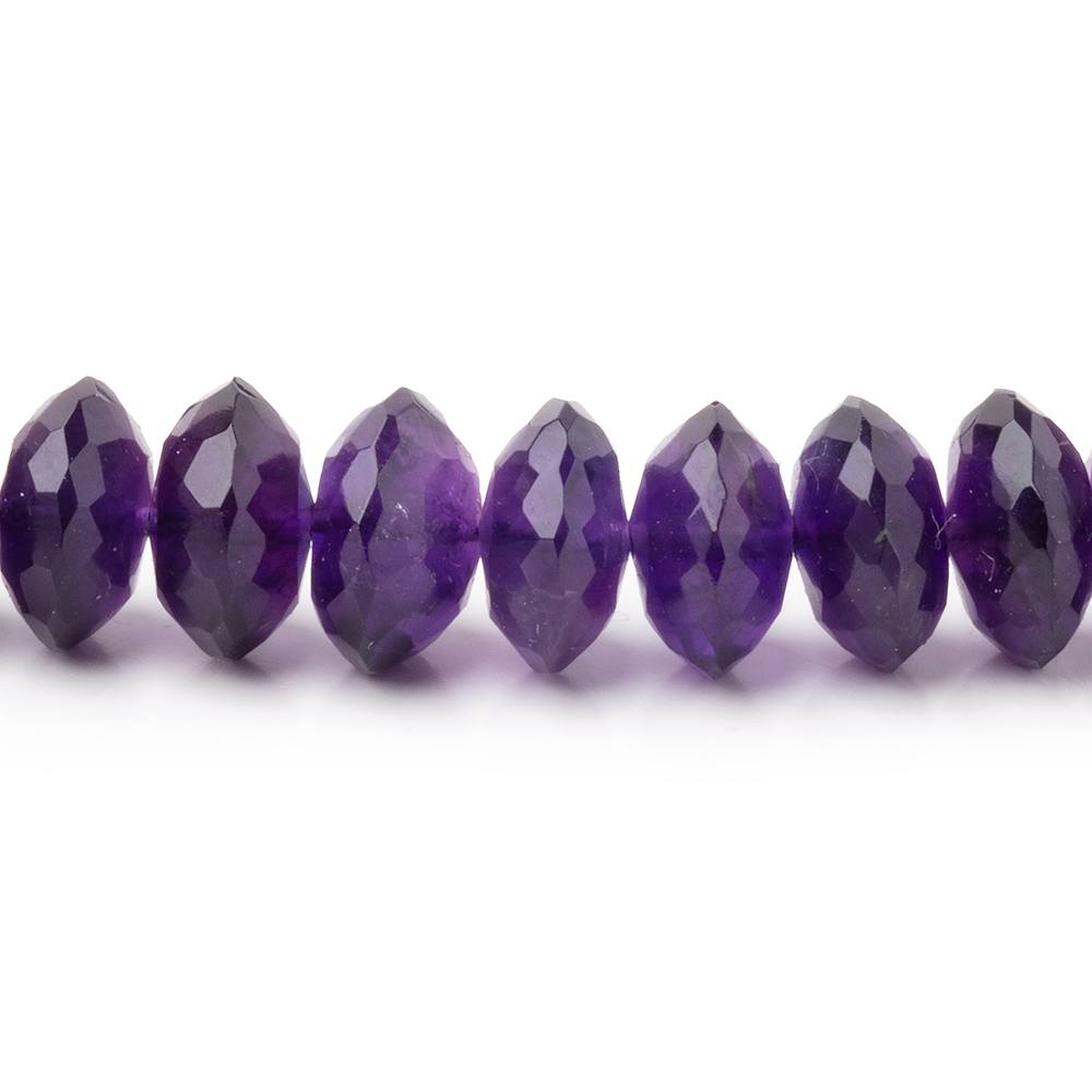 6.5-9.5mm Amethyst German Faceted Rondelles 16 inch 85 Beads