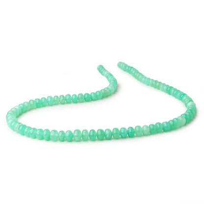 6.5-9.5mm Tanzanian Green Opal Plain Rondelle Beads 20 inch 90 pieces AAA