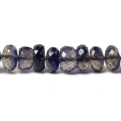 7mm Iolite faceted rondelle beads 13.5 inch 86 pieces AA