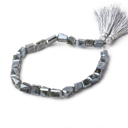 6.5-9mm Mystic Moss Aquamarine Faceted Nugget Beads 8 inch 23 pieces