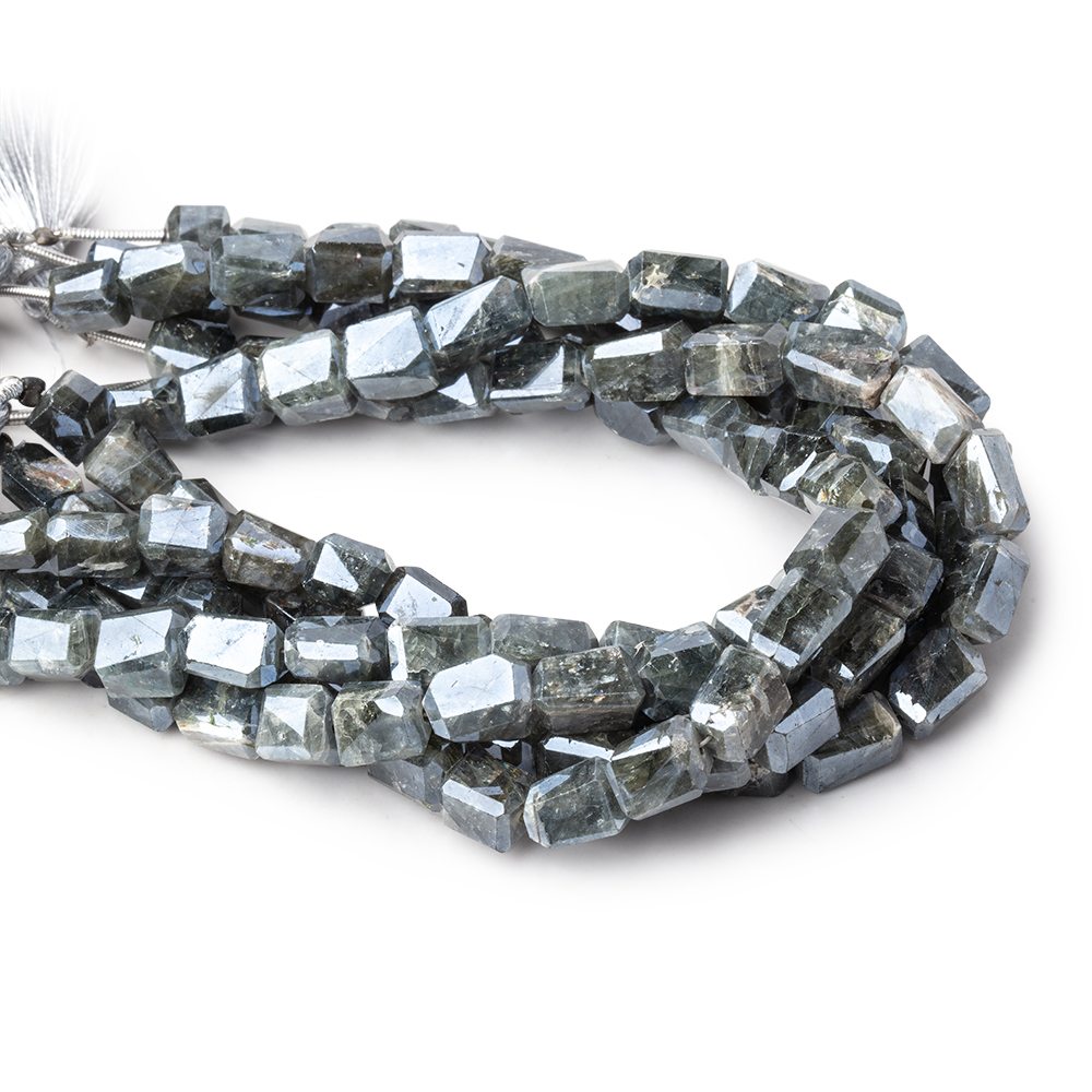 6.5-9mm Mystic Moss Aquamarine Faceted Nugget Beads 8 inch 23 pieces