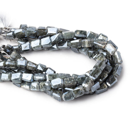 6.5-9mm Mystic Moss Aquamarine Faceted Nugget Beads 8 inch 23 pieces