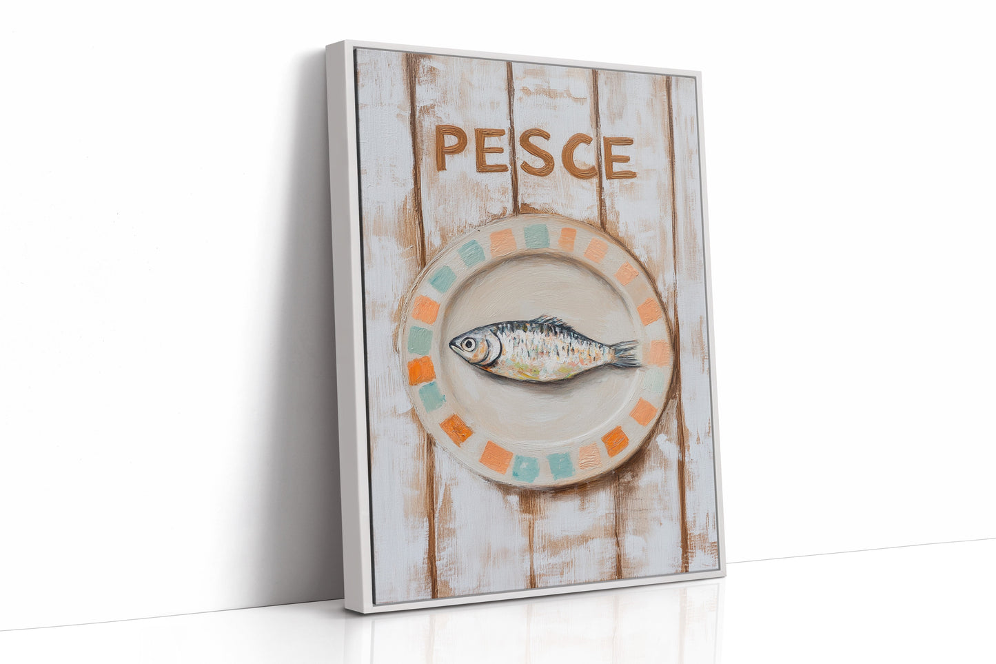 Pesce on Painted Tile Plate