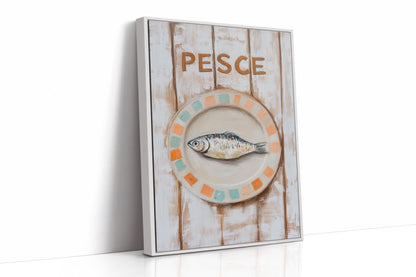 Pesce on Painted Tile Plate