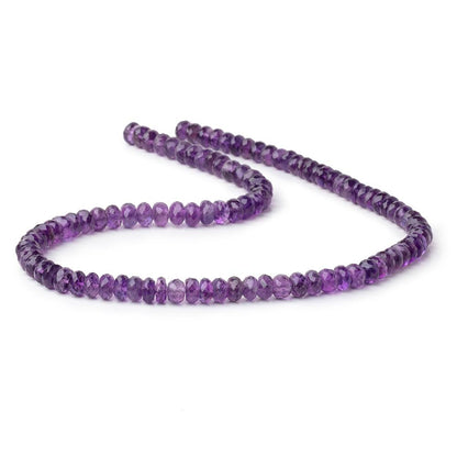 6.5mm Amethyst Faceted Rondelle Beads 16 inch 102 pieces