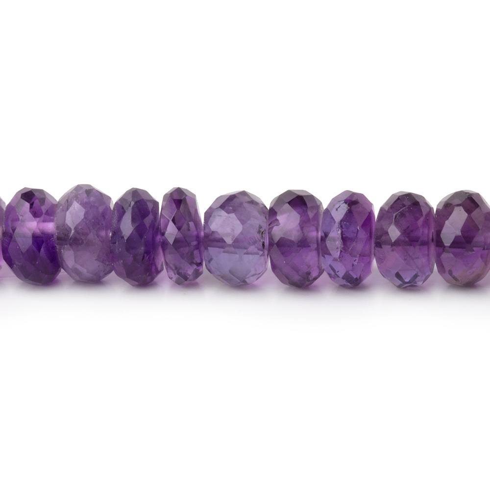 6.5mm Amethyst Faceted Rondelle Beads 16 inch 102 pieces