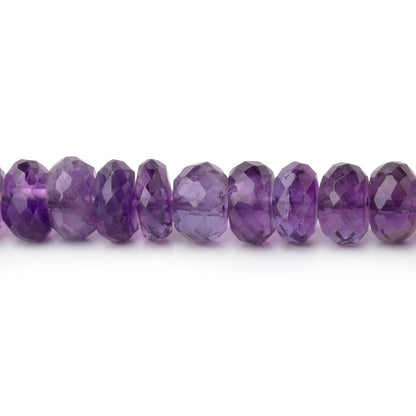 6.5mm Amethyst Faceted Rondelle Beads 16 inch 102 pieces