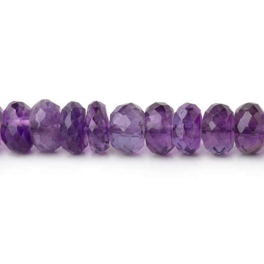 6.5mm Amethyst Faceted Rondelle Beads 16 inch 102 pieces