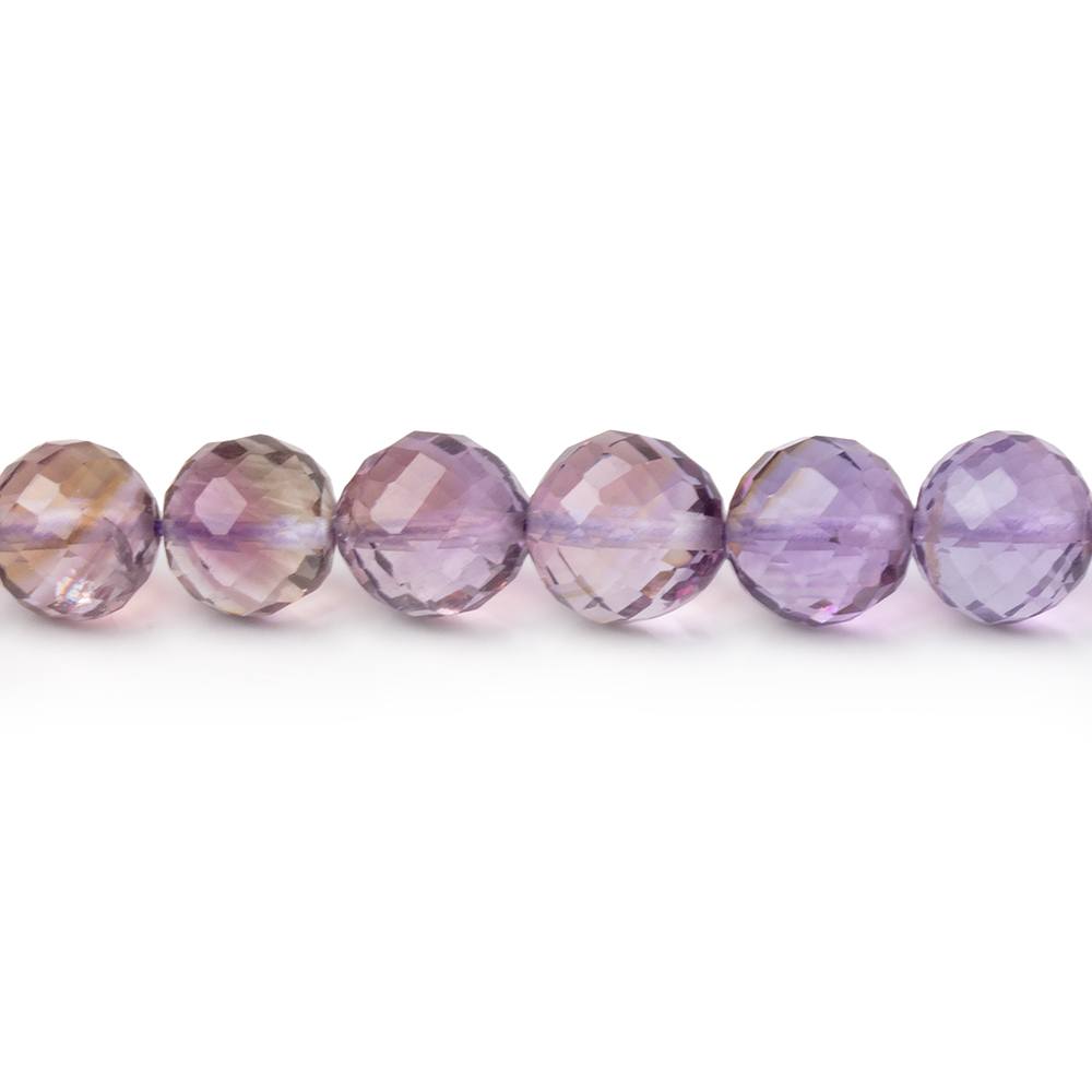 6.5mm Bolivian Ametrine Faceted Round Beads 8 inch 32 pieces