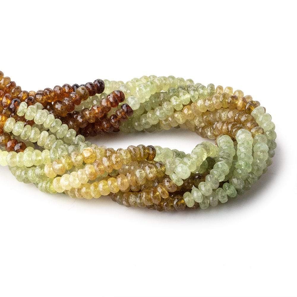 6.5mm Grossular Garnet faceted rondelle beads 13 inch 85 pieces