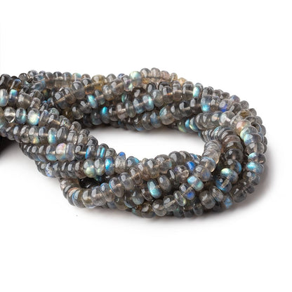 6.5mm Labradorite Plain Rondelle beads 9.5 inch 68 pieces AA