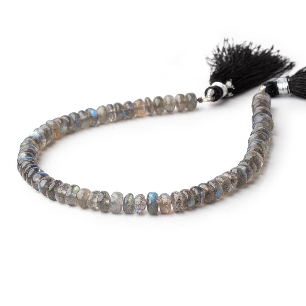 6.5mm Labradorite Plain Rondelle beads 9.5 inch 68 pieces AA