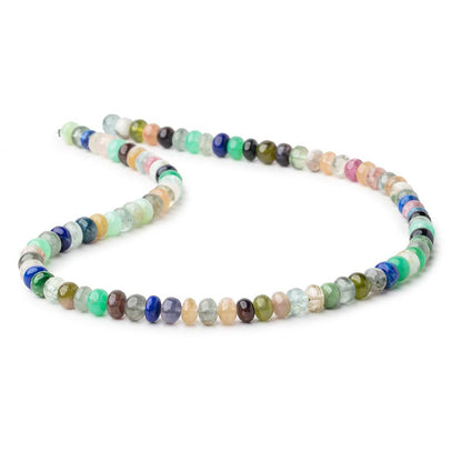 6.5mm Multi Gemstone Plain Rondelle Beads 16 inch 90 pieces