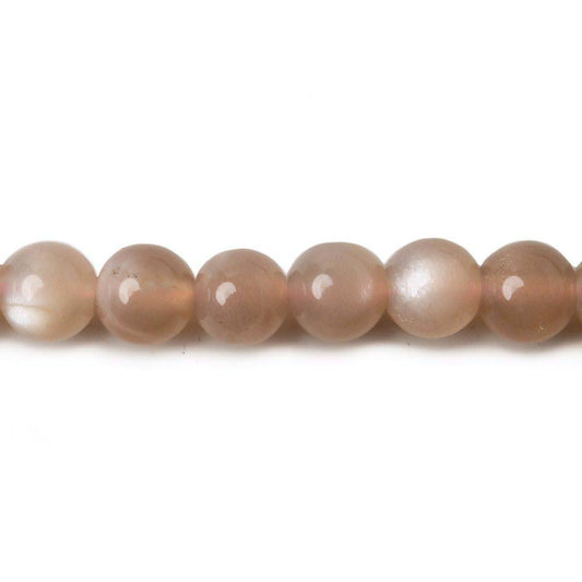 6.5mm Peach Moonstone plain round beads 15 inch 50 pieces A Grade