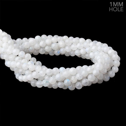 6.5mm Rainbow Moonstone Plain Round Beads 15 inch 58 pieces 1mm Hole