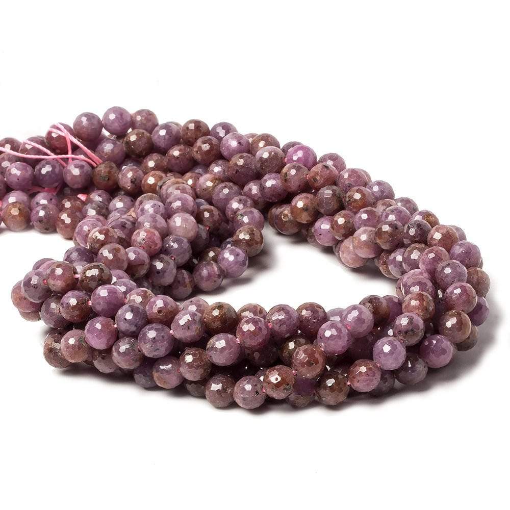6.5mm Ruby faceted round Beads 15.5 inch 60 pieces